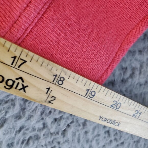 Orvis Sweater Womens Medium Coral Pink Quarter-Zip Floral-Collar Pullover - Picture 6 of 9